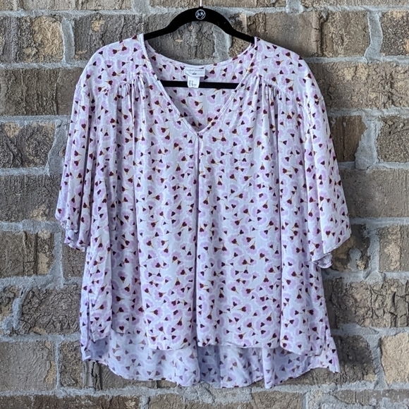 Anna Glover X H&M Gingko Floral Flowy Blouse Size 14 - Picture 7 of 7